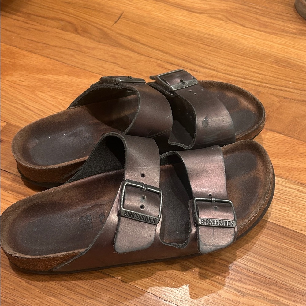 Birkenstock Dark Brown Leather Sandals